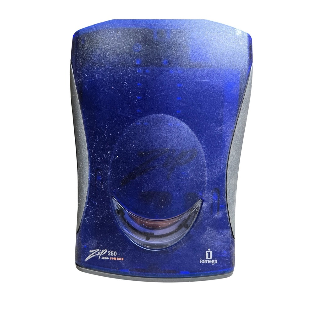Iomega Zip Z250USBPCMBP 250 MB USB Powered External Drive Blue No Cord